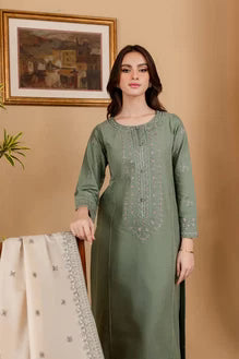 SR-RP600 Unstitched Fully Embroidered Lawn Suit With Embroidered Lawn Dupatta