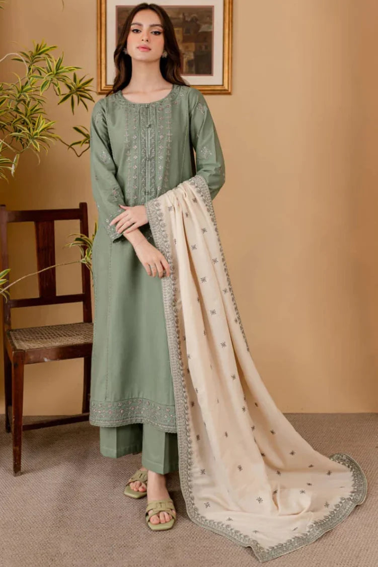 SR-RP600 Unstitched Fully Embroidered Lawn Suit With Embroidered Lawn Dupatta