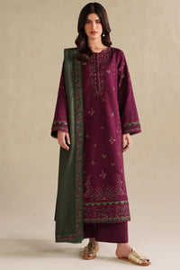 SR-IZ2705 Unstitched Fully Embroidered Lawn Suit With Embroidered Lawn Dupatta