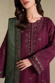 SR-IZ2705 Unstitched Fully Embroidered Lawn Suit With Embroidered Lawn Dupatta