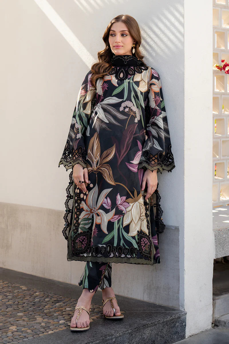 Baroque Black D.333 Lawn Embroidery 3Piece Unstitched