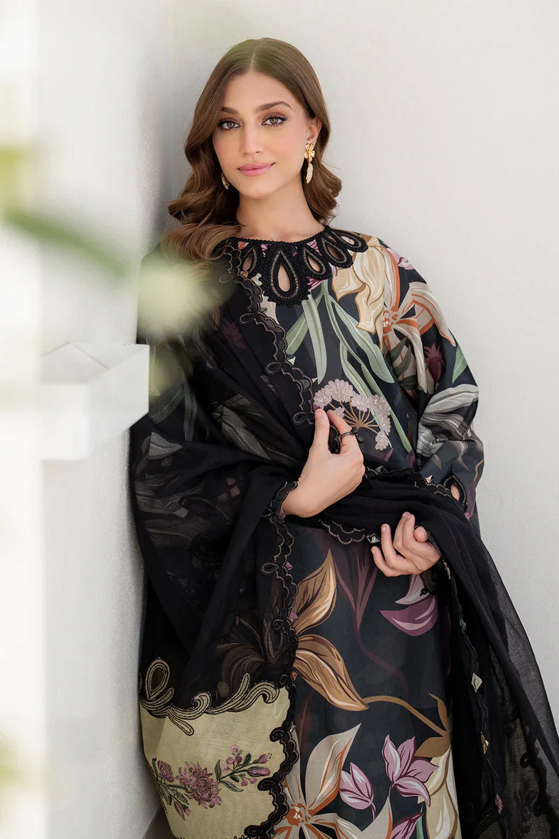 Baroque Black D.333 Lawn Embroidery 3Piece Unstitched