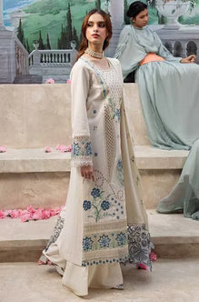 SR-MR2730 Lawn Unstitched Embroidered 3pc Suit With Lawn Embroidered Dupatta