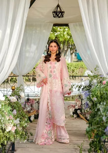 SR-EL2790 Unstitched Fully Embroided Lawn Suit With Cotton Net Embroidered Dupatta
