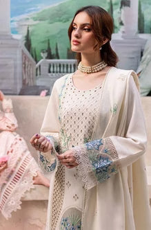 SR-MR2730 Lawn Unstitched Embroidered 3pc Suit With Lawn Embroidered Dupatta