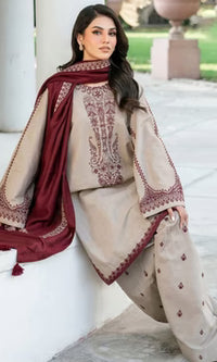 SR-KD910 Unstitched Embroidered Lawn Suit With Lawn Embroidered Dupatta & Embroidered Trouser