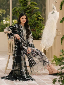 SR-BIL06 Lawn Embroidered 3pc Suit With Bamber Chiffon Embroidered Dupatta