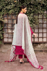 SR-JZ2760 Lawn Unstitched Embroidered 3pc Suit With Monar Digital Printed Dupatta