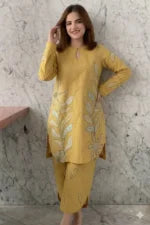 MB-2840 2 Piece-Unstitched Embroidered Lawn With Lawn Embroidered Trouser