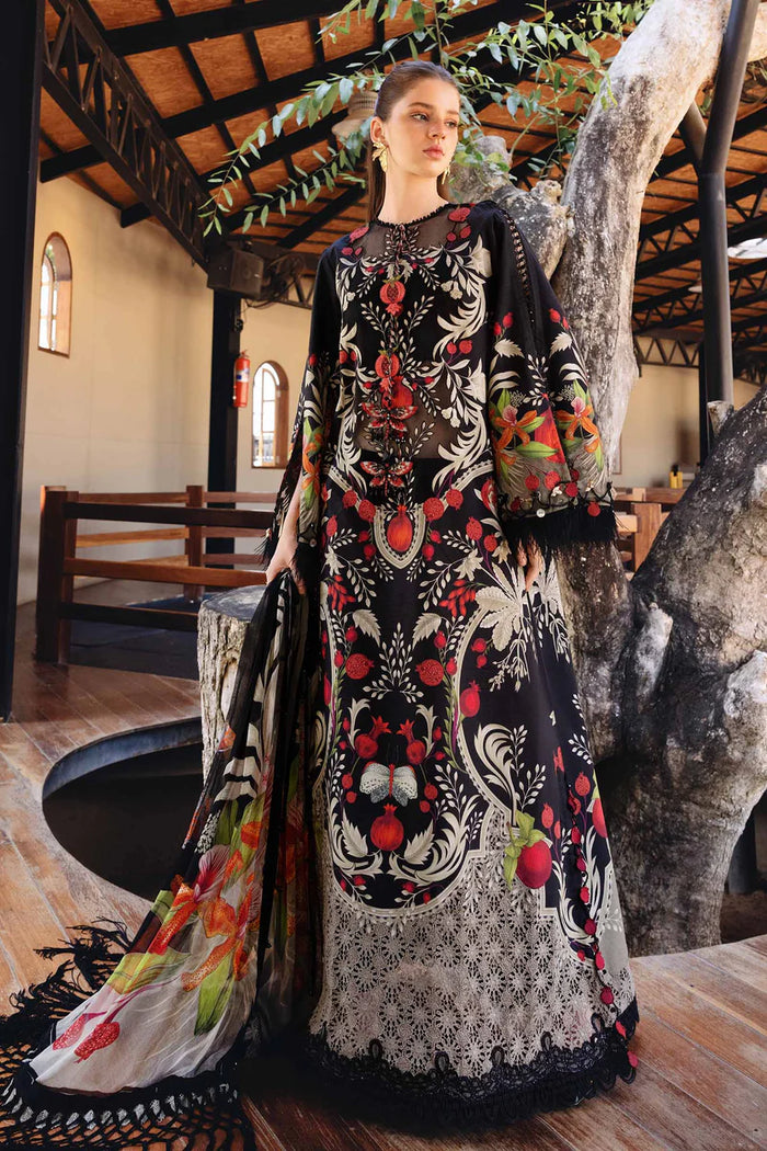 Maria B.Mprint 12-B Black Lawn Summer'26 Embroidered 3Piece Unstitched