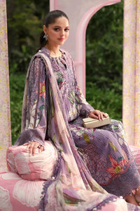 Maria B 6=B Purple Printed Lawn Summer'26 Embroidered 3Piece Unstitched
