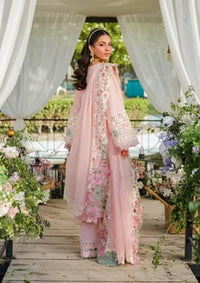 SR-EL2790 Unstitched Fully Embroided Lawn Suit With Cotton Net Embroidered Dupatta