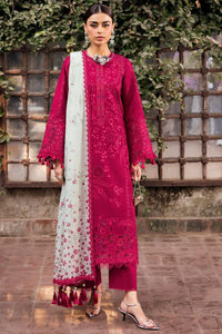 SR-JZ2760 Lawn Unstitched Embroidered 3pc Suit With Monar Digital Printed Dupatta