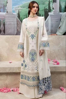 SR-MR2730 Lawn Unstitched Embroidered 3pc Suit With Lawn Embroidered Dupatta