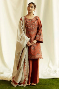 SR-ZS2555(B) Unstitched Embroidered Lawn 3pc Suit With Cotton Lawn Printed Dupatta