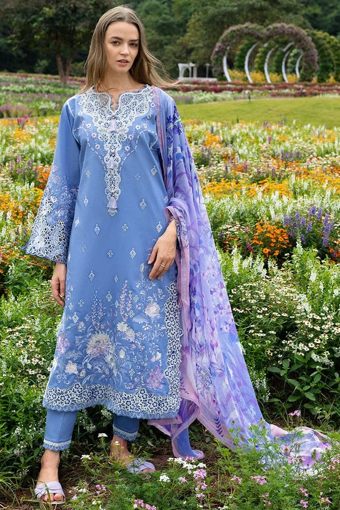 SR-MS2780 Lawn Unstitched Embroidered 3pc Suit With Monar Digital Printed Dupatta