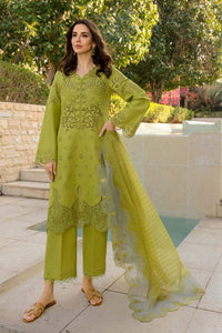 SR-RR2780 Lawn Unstitched Chikenkari 3pc Suit With Cotton Net Embroidered Dupatta
