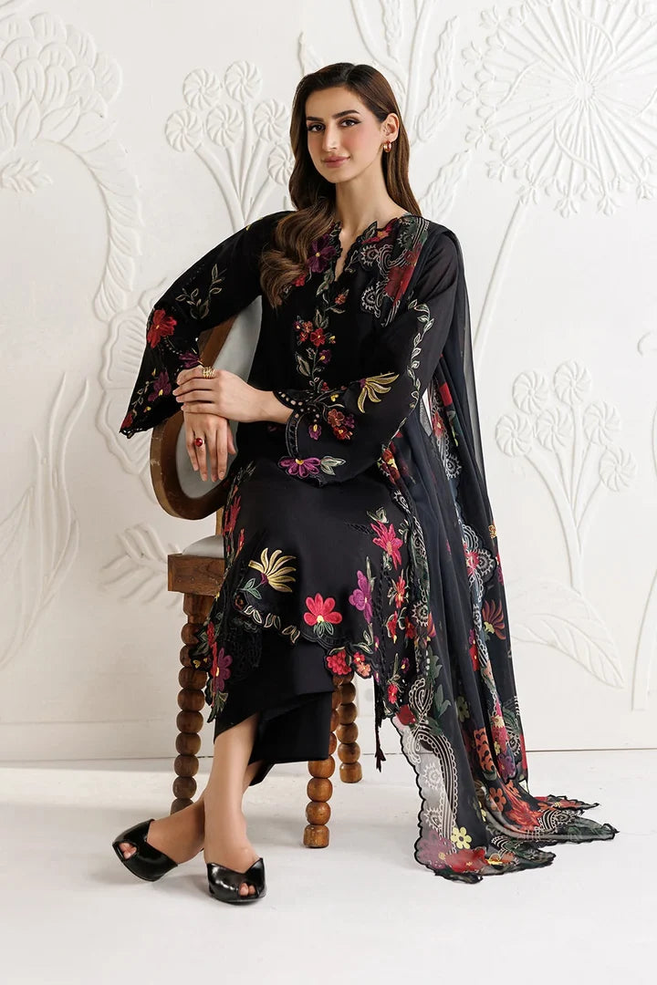 Unstitched Fully Embroided Dhanak Suit With Digital Printed Wool Shawl