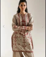 BT-2820 2 Piece-Unstitched Embroidered Lawn With Lawn Embroidered Trouser
