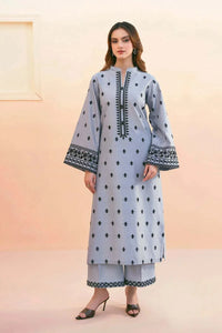 SR-AS2775 Unstitched Embroidered Lawn 3pc Suit With Organza Embroidered Dupatta
