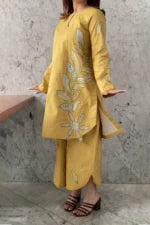MB-2840 2 Piece-Unstitched Embroidered Lawn With Lawn Embroidered Trouser