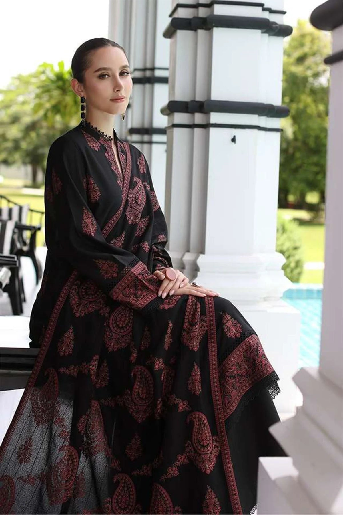 3 Piece - Unstitched Fully Embroidered Dhanak Fabric SP-565