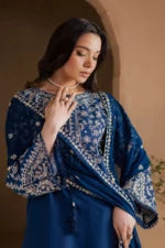 BT-2835 3 Piece – Unstitched Embroidered Lawn Fabric with Embroidered Chiffon Dupatta