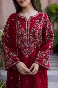 SR-BT2700 Unstitched Fully Embroidered Lawn Suit With Embroidered Bamber Chiffon Dupatta