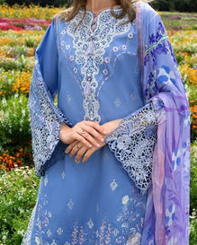 SR-MS2780 Lawn Unstitched Embroidered 3pc Suit With Monar Digital Printed Dupatta