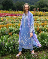 SR-MS2780 Lawn Unstitched Embroidered 3pc Suit With Monar Digital Printed Dupatta