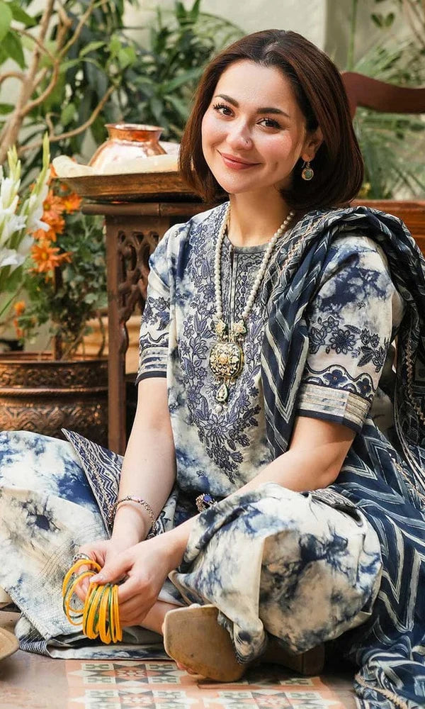 SR-SP500 Unstitched Digital Printed Lawn Suit 3pc With Digital Printed Lawn Dupatta