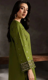 SR-IZ89333 Lawn Embroidered 3pc Suit With Bamber Chiffon Embroidered Dupatta
