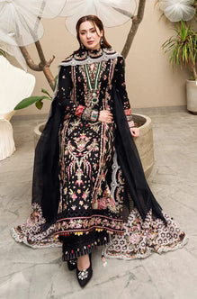 SR-QL2655 Unstitched Heavy Embroidered Lawn Suit With Bamber Chiffon Embroidered Dupatta