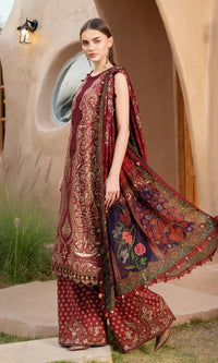 SR-MB478 Unstitched Digital Printed Lawn Suit 3pc With Voil Lawn Digital Printed Dupatta & Embroidered Patches