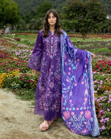 SR-MS2770 Lawn Unstitched Embroidered 3pc Suit With Monar Digital Printed Dupatta