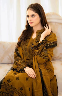 MB-100 Unstitched Fully Embroidered Lawn Suit With Embroidered Lawn Dupatta