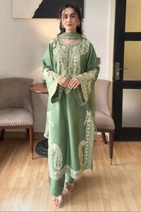 SR-MR2740 Unstitched Embroidered Lawn Suit 3pc With Organza Embroidered Dupatta