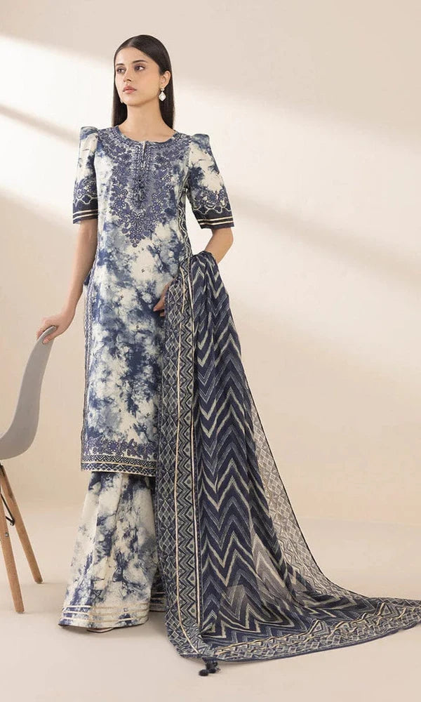 SR-SP500 Unstitched Digital Printed Lawn Suit 3pc With Digital Printed Lawn Dupatta