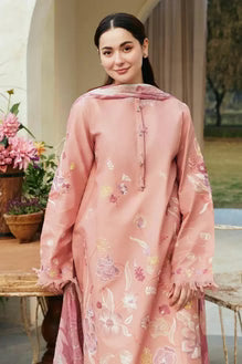 SR-ZS2755 Lawn Unstitched Embroidered 3pc Suit With Cotton Lawn Digital Printed Dupatta