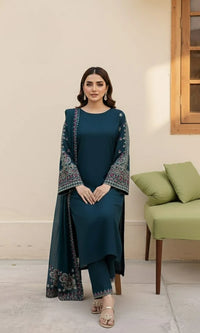 SR-LM479 Unstitched Embroidered Lawn Suit 3pc With Bamber Chiffon Embroidered Dupatta