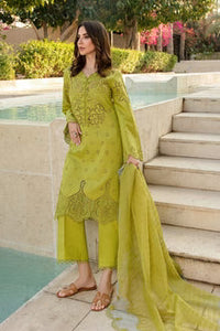 SR-RR2780 Lawn Unstitched Chikenkari 3pc Suit With Cotton Net Embroidered Dupatta