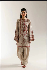 BT-2820 2 Piece-Unstitched Embroidered Lawn With Lawn Embroidered Trouser
