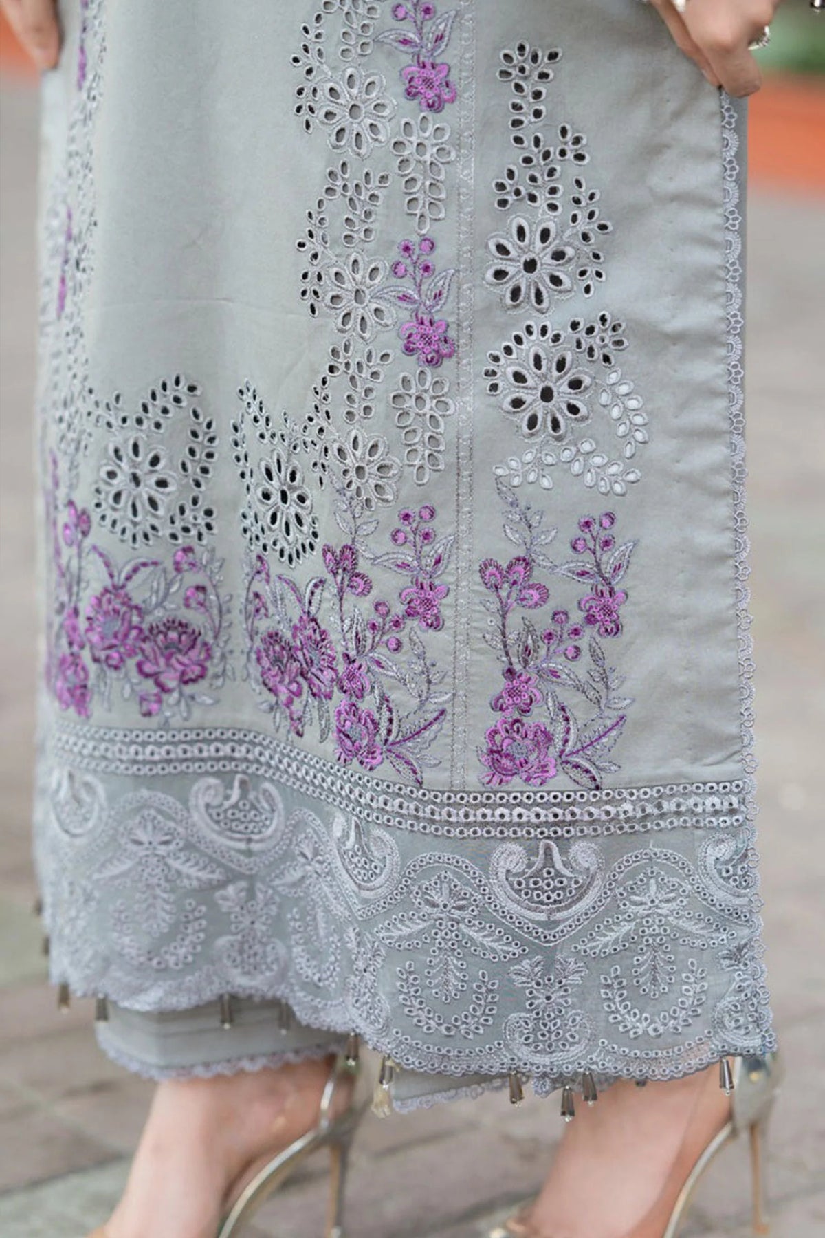 3 Piece - Unstitched Fully Embroidered Dhanak Fabric MS-170