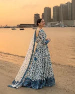 Faiza Saqlain- Lawn Embroidered Shirt With Embroidered Organza Dupatta