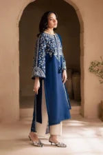 BT-2835 3 Piece – Unstitched Embroidered Lawn Fabric with Embroidered Chiffon Dupatta