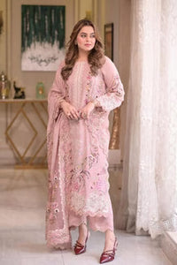SR-AS2735 Lawn Unstitched Embroidered 3pc Suit With Lawn Embroidered Dupatta