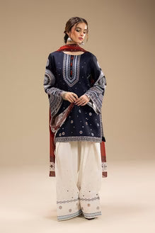 SR-RR610 Unstitched Fully Embroidered Lawn Suit With Digital Printed Monar Dupatta