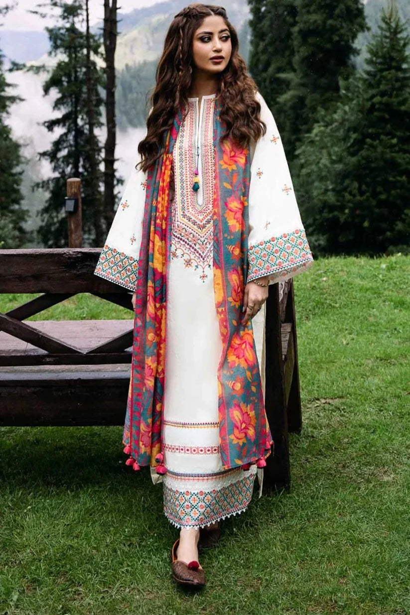 Sapphire Embroidered Dhanak Three Piece SPD-13
