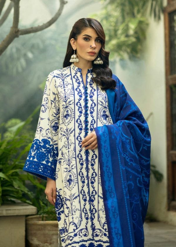 ZC-424 Digital Printed Unstitched 3pc Lawn Suit With Digital Printed Lawn Dupatta
