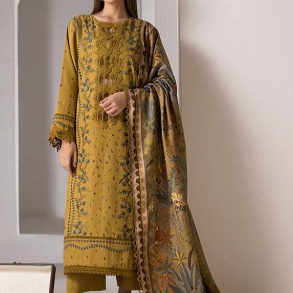 SN-59 Lawn Embroidered Suit With Cotton Lawn Printed Dupatta